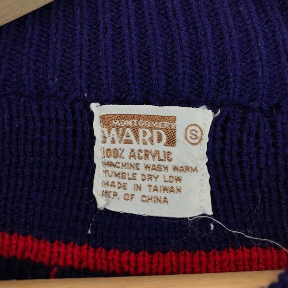 Vintage JC Penney Holiday Knit Pullover Nordic Snowflake sweater S - Picture 7 of 8